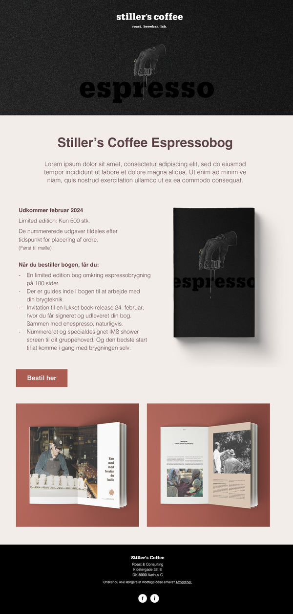 Espresso book written by Søren Stiller, Eng